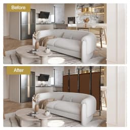 GOFLAME 4-Panel Room Divider Folding Privacy Screen Freestanding Protective Partition