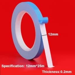 25M Double Side Thermal Conductive Tape 5-25mm Width Blue Heat Transfer Tape Adhesive Cooling Heatsink for Computer CPU GPU
