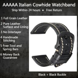 MAIKES Full Grain Cow Leather Strap Men's Vintage Watch Bracelet Handmade Accessories For Omega Hamilton watch band