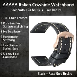 MAIKES Full Grain Cow Leather Strap Men's Vintage Watch Bracelet Handmade Accessories For Omega Hamilton watch band