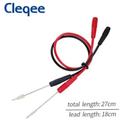 Cleqee P1046 0.7mm Sharp Puncture Needles Piercing Wires with 2mm Inner-spring Socket for Electronic Elactrical Testing