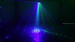 21 Hole DJ Disco Light RGB Party Beam Patterns Stage Laser Light Projector RGB UV LED Strobe Sound Party Holiday Wedding Lamp