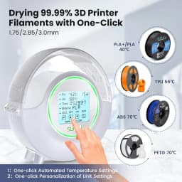 SUNLU S2 Filament Dryer 360° Surrounding Heating Storage Box with Fan LED Touch Screen for 3D Filament Dryer Printing Mate