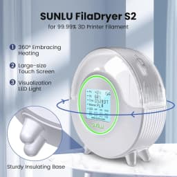 SUNLU S2 Filament Dryer 360° Surrounding Heating Storage Box with Fan LED Touch Screen for 3D Filament Dryer Printing Mate