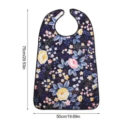 Reuasable Adult Dining Bibs Adjustable Bibs with Crumb Catcher Reusable Clothing Protector Adult Bib for Adult Elderly Disabled