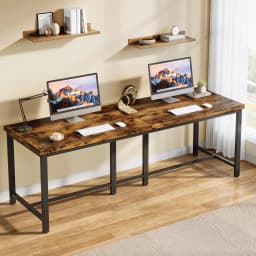 Tribesigns 78.7 inch Double Computer Desk, Extra Long 2 Person Desk Workstation, Large Office Desk Study Writing Table