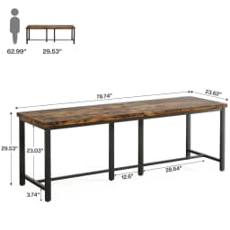 Tribesigns 78.7 inch Double Computer Desk, Extra Long 2 Person Desk Workstation, Large Office Desk Study Writing Table