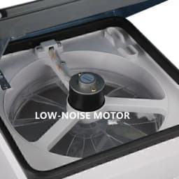14" Roof Vent Fan Camper Van Motorhome w/ LED Light White RV Caravan Skylight Vent