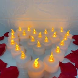 Flameless Flickering LED Tea Lights with Timer 6 Hours On & 18 Hours Off in 24Hours Cycle Automatically LED Votive Candles Light