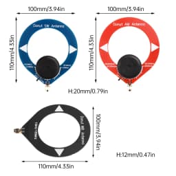 Mini Circle Antenna AM MW/SW Looping Antenna 4MHz-24MHz/500kHz-2000kHz/10k-180MHz Donut Medium Short Wave Antenna for Radio