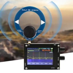 Mini Circle Antenna AM MW/SW Looping Antenna 4MHz-24MHz/500kHz-2000kHz/10k-180MHz Donut Medium Short Wave Antenna for Radio
