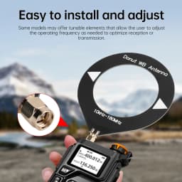 Mini Circle Antenna AM MW/SW Looping Antenna 4MHz-24MHz/500kHz-2000kHz/10k-180MHz Donut Medium Short Wave Antenna for Radio