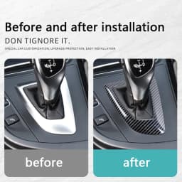 Carbon Fiber Style ABS Center Console Shifter Base Plate, For BMW F21 F20 F22 F23 F30 F31 F32 F34 F33 F35 F36
