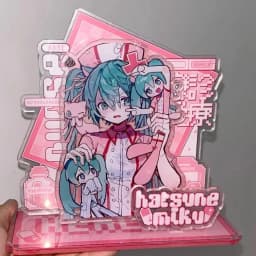 2pcs Kawaii Miku Anime Peripherals Acrylic Standing Sign Ornament Originality Personality Acrylic Bracket Fans Collect Gifts