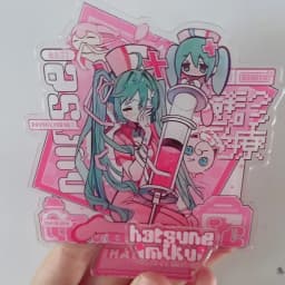 2pcs Kawaii Miku Anime Peripherals Acrylic Standing Sign Ornament Originality Personality Acrylic Bracket Fans Collect Gifts