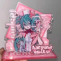 2pcs Kawaii Miku Anime Peripherals Acrylic Standing Sign Ornament Originality Personality Acrylic Bracket Fans Collect Gifts