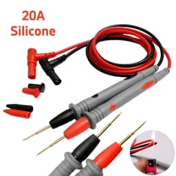 20A Multimeter Test Leads Extra Sharp Steel Needle Extended Universal Fine Tip Silicone PVC  Anti-Freeze Probe Accessories