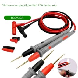20A Multimeter Test Leads Extra Sharp Steel Needle Extended Universal Fine Tip Silicone PVC  Anti-Freeze Probe Accessories