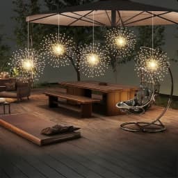 4/5pcs Solar Hanging Firework Lights for Eaves Solar Powered with Light Sensor Control Outdoor Garden Yard Decorative Lights