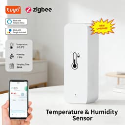 Tuya Zigbee Smart Temperature Humidity Sensor Indoor Hygrometer Thermometer Home Automation Real-time Data Works With Alexa