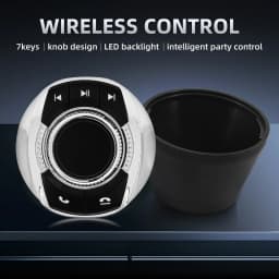 Steering Wheel Cup Shape Remote Control Universal Car LED Light 8-key Control Buttons For Android Multimedia Navigation Player