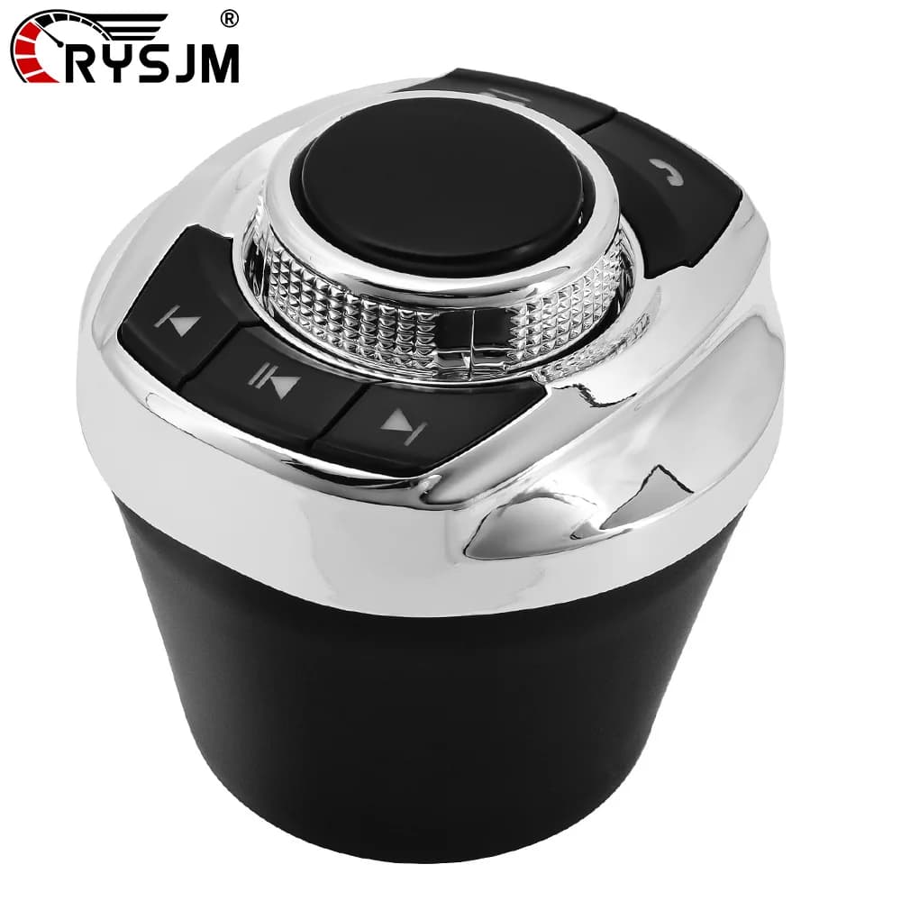 Steering Wheel Cup Shape Remote Control Universal Car LED Light 8-key Control Buttons For Android Multimedia Navigation Player