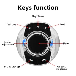Steering Wheel Cup Shape Remote Control Universal Car LED Light 8-key Control Buttons For Android Multimedia Navigation Player