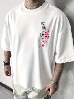 Summer Hot Japanese Yin Yang Koi Fish & Samurai Sword Pattern Cotton Men’s T-Shirt Short Sleeve Tees Casual Oversized Unisex Top