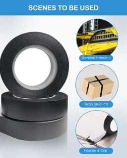 Waterproof Tape PVC Black Electrical Tape Electric Insulation Wire Wrapping Tape Multipurpose Heat-Resistant Adhesive