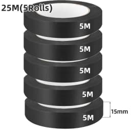 Waterproof Tape PVC Black Electrical Tape Electric Insulation Wire Wrapping Tape Multipurpose Heat-Resistant Adhesive