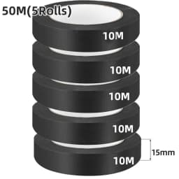Waterproof Tape PVC Black Electrical Tape Electric Insulation Wire Wrapping Tape Multipurpose Heat-Resistant Adhesive