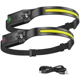 Super Bright Motion Sensor LED Headlamp Rechargeable Headlight 5-mode Lighting Waterproof Head Torch for Fishing Camping Hiking