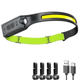 Super Bright Motion Sensor LED Headlamp Rechargeable Headlight 5-mode Lighting Waterproof Head Torch for Fishing Camping Hiking