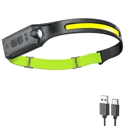 Super Bright Motion Sensor LED Headlamp Rechargeable Headlight 5-mode Lighting Waterproof Head Torch for Fishing Camping Hiking