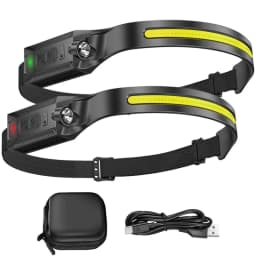 Super Bright Motion Sensor LED Headlamp Rechargeable Headlight 5-mode Lighting Waterproof Head Torch for Fishing Camping Hiking