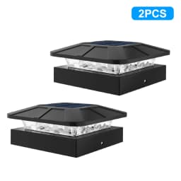 4x4in Solar Post Cap Lights Outdoor with 3 Modes Waterproof Fence Light Solar Powered for Deck Yard Garden Patio Outside Decor