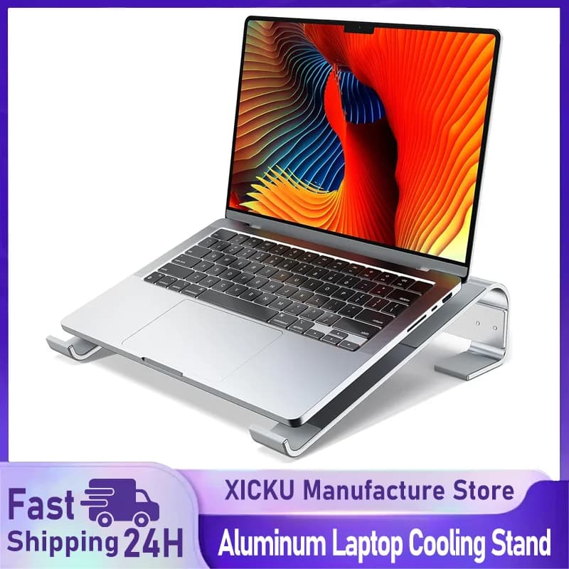 Aluminum Laptop Cooling Stand Riser Desk for Macbook Pro Air Dell HP Lenovo Notebook Computer Holder Bracket Support Accessories