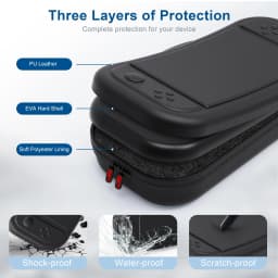 Switch 2 Large Capacity Carrying Case for Switch 2 (2025), Portable PU Hard Travel Case with Pockets for Accessories&Game Cards