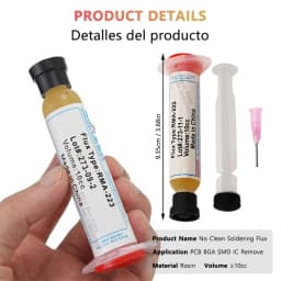 RMA-223 Rosin Soldering Flux 10cc, High Viscosity, Low Smoke, Residue Free, for Computer Chip PCB BGA PGA Phone Repair Tools