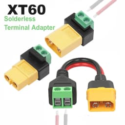 2-Pin Terminal Solderless to XT60 Male Female Adapter Charging Connector For UAV Balance Charger Solar Panel Model Devices
