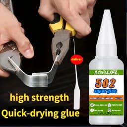 1-7PCSLOOLIFL 502 Super Glue Instant Quick-drying Cyanoacrylate Adhesive Leather Rubber Glass Metal Strong Bond Liquid Glue Tool