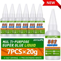 1-7PCSLOOLIFL 502 Super Glue Instant Quick-drying Cyanoacrylate Adhesive Leather Rubber Glass Metal Strong Bond Liquid Glue Tool