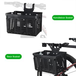 WEST BIKING Foldable Bicycle Basket Portable MTB Road Bike Handlebar Front Storage Rack Multifunctional Cycling Accessories