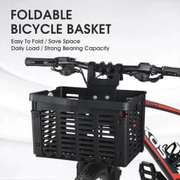 WEST BIKING Foldable Bicycle Basket Portable MTB Road Bike Handlebar Front Storage Rack Multifunctional Cycling Accessories