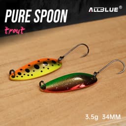 ALLBLUE Pure Spoon 3.5g Metal Bait Fishing Lure for Stream Area Trout Material Spinner Freshwater Fishing Tackle Gear