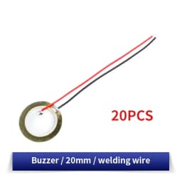 10/20PCS Piezoelectric Ceramic Wafer Kit 12/15/20/27/35/50MM Piezo Element with Wire for DIY Buzzer, Sensor & Vibration Projects