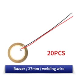 10/20PCS Piezoelectric Ceramic Wafer Kit 12/15/20/27/35/50MM Piezo Element with Wire for DIY Buzzer, Sensor & Vibration Projects