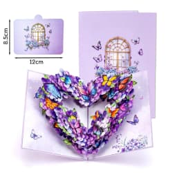 Premium 3D Pop Up Flower Bouquet Card Mothers Day Gift Valentines Day Anniversary Birthday Greeting Cards Thank You Wishes Gifts