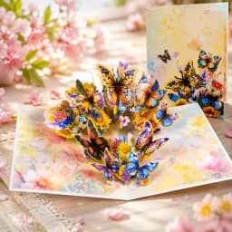 Premium 3D Pop Up Flower Bouquet Card Mothers Day Gift Valentines Day Anniversary Birthday Greeting Cards Thank You Wishes Gifts