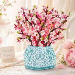 Premium 3D Pop Up Flower Bouquet Card Mothers Day Gift Valentines Day Anniversary Birthday Greeting Cards Thank You Wishes Gifts